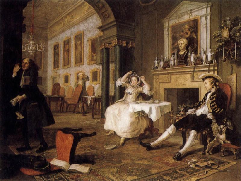 HOGARTH, William Marriage a la Mode:Shortly after the Marriage Sweden oil painting art